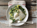 Halibut with Spinach and Leeks